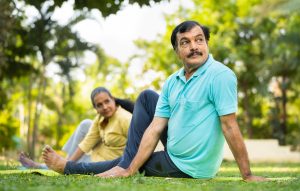 senior citizen housings in India emphasising yoga